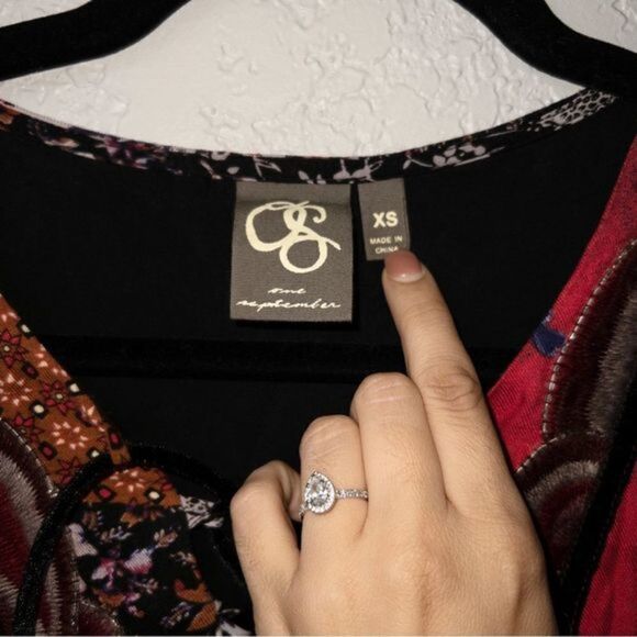 One September x Anthropologie Arcata Patchwork Peasant Dress Size XS - Picture 5 of 7